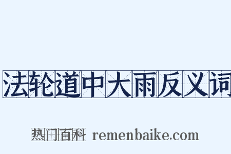 法轮道中大雨反义词是什么意思的图片